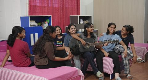 Students in a boarding school environment engaged in learning and daily activities