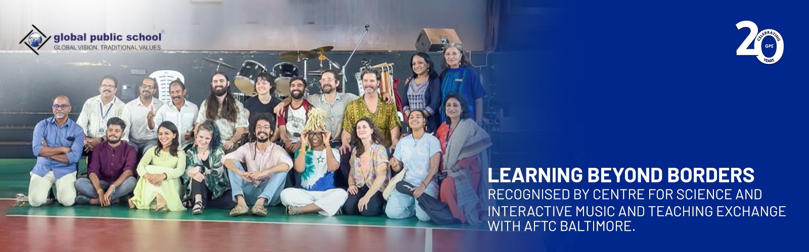 Students participating in learning beyond borders programme at Global Public School