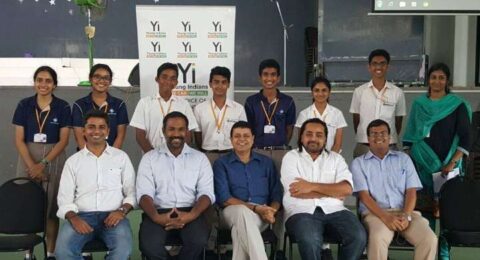 Students receiving certificates or recognition during a school event